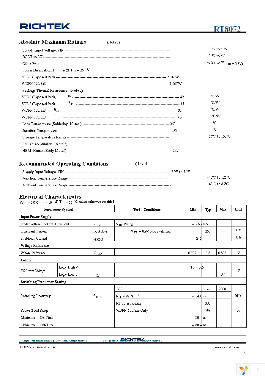 RT8072GQW Page 5