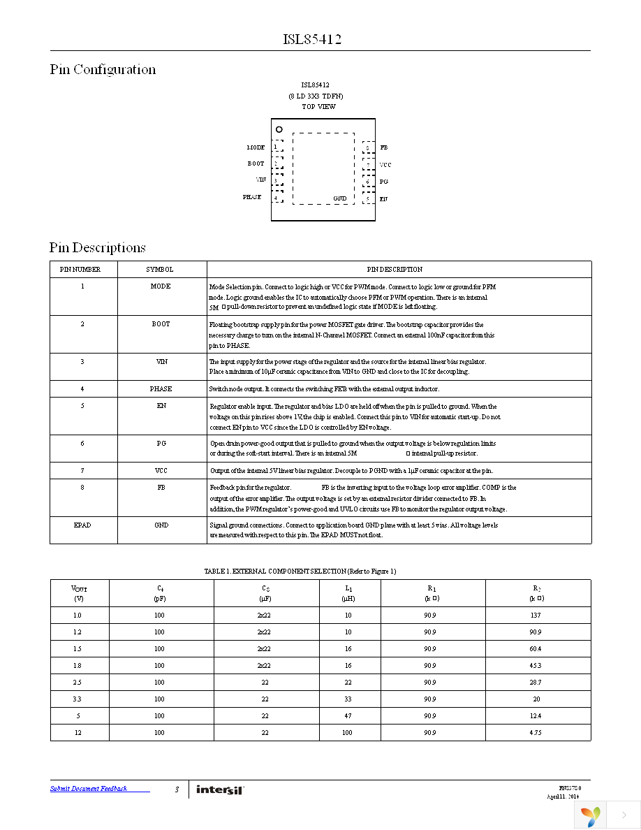 ISL85412FRTZ-T7A Page 3