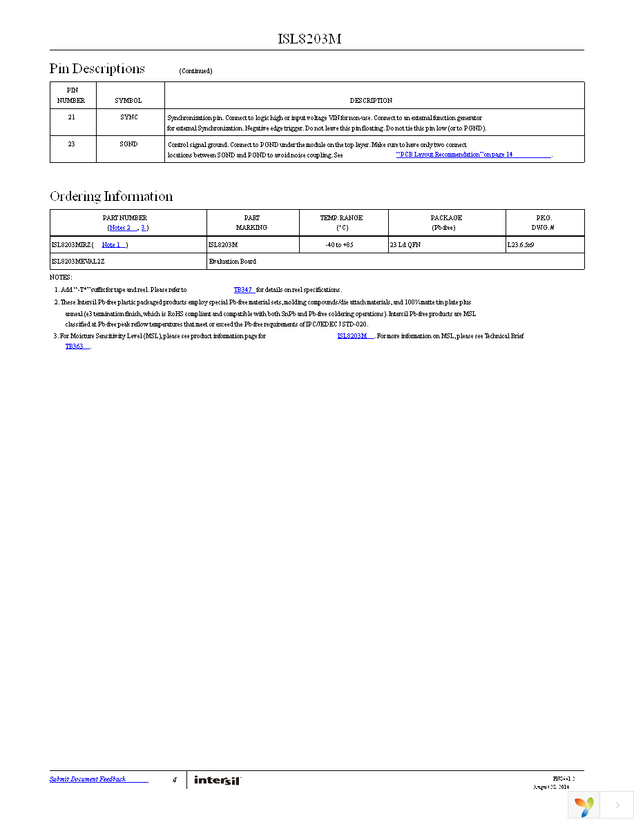 ISL8203MIRZ Page 4