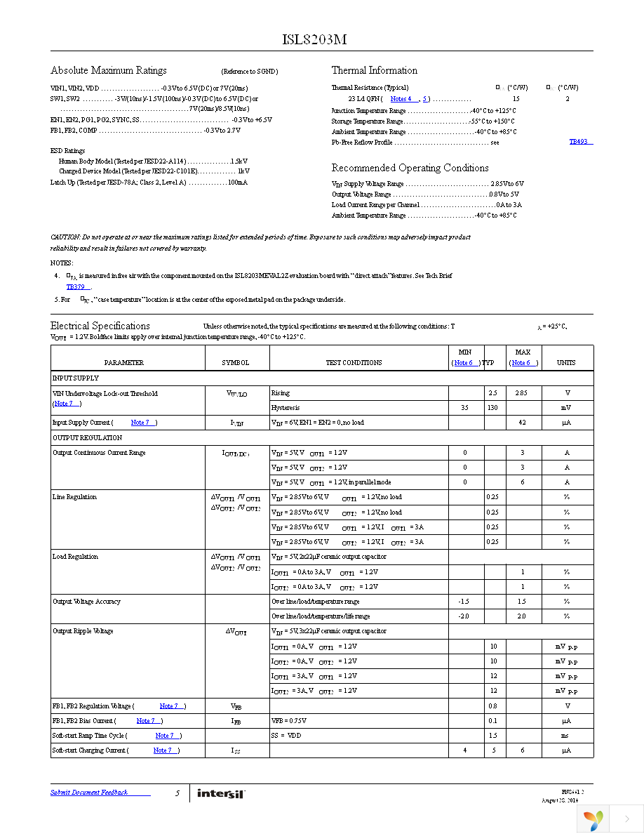 ISL8203MIRZ Page 5