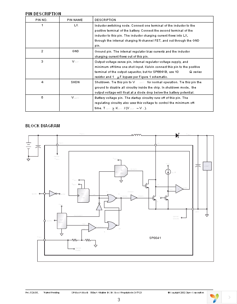 SP6641BEK-L-5-0 Page 3