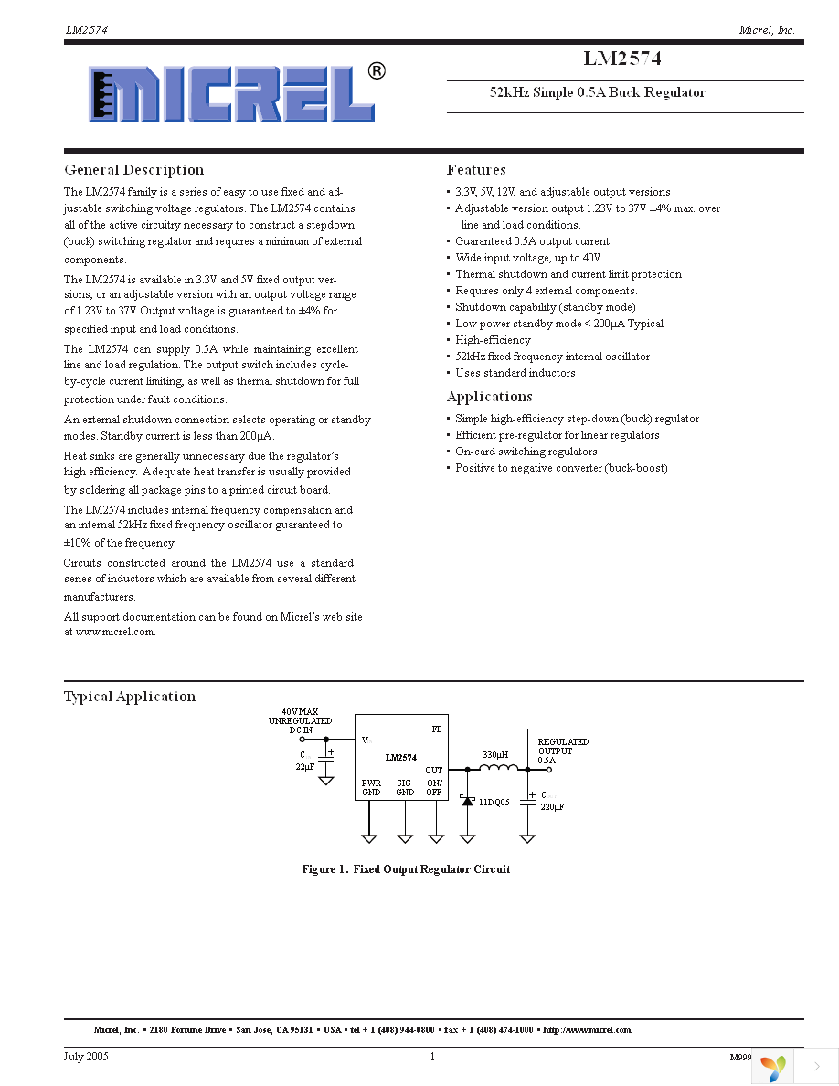 LM2574-5.0YN Page 1