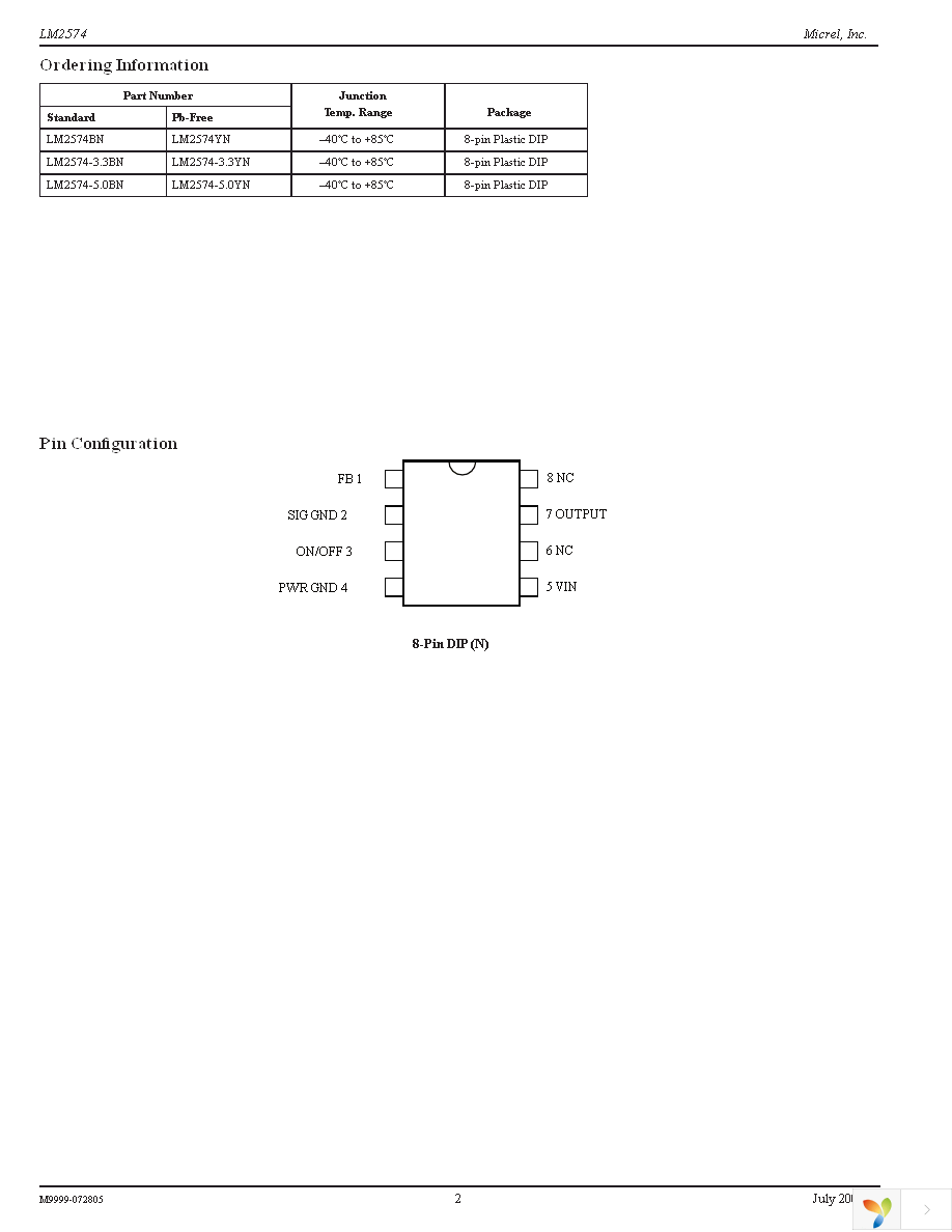 LM2574-5.0YN Page 2