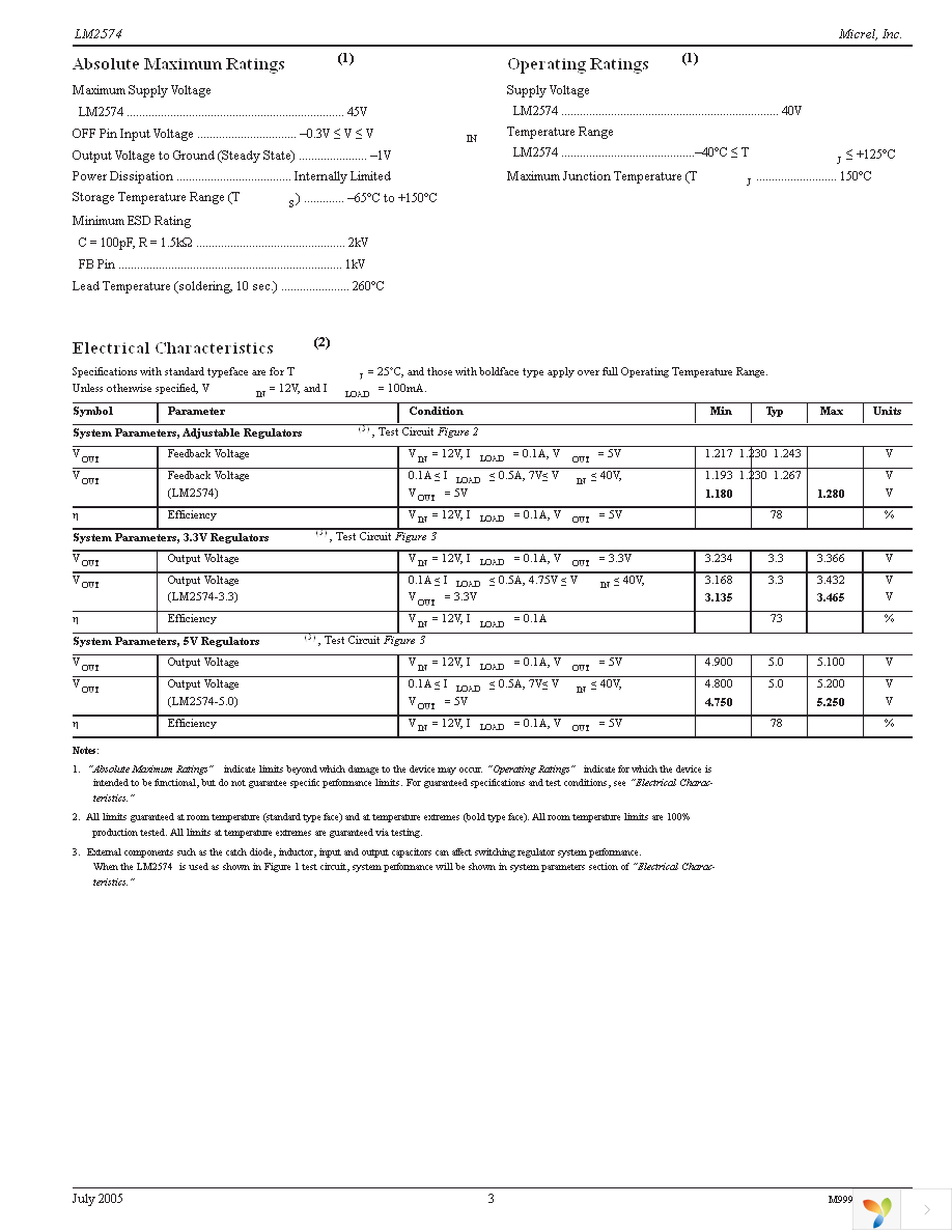 LM2574-5.0YN Page 3