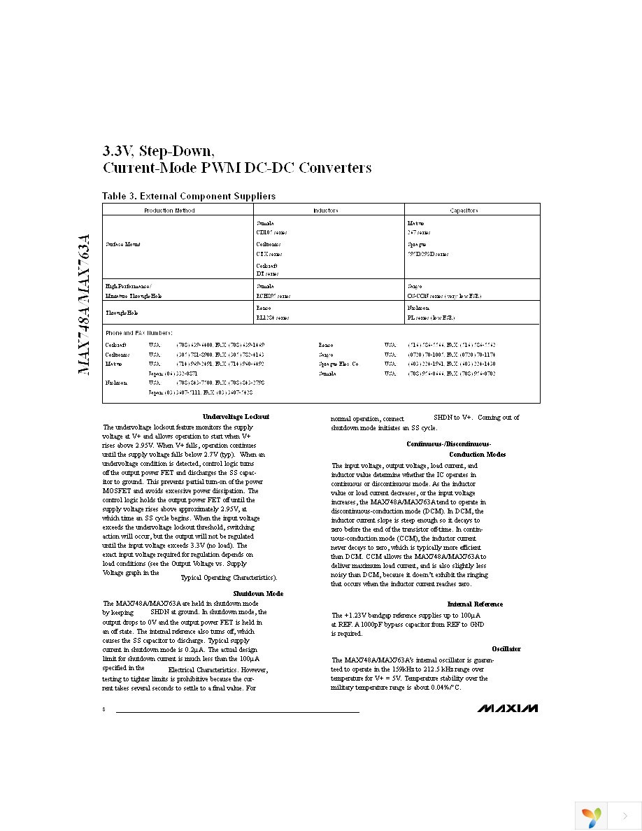 MAX748AEWE+ Page 8