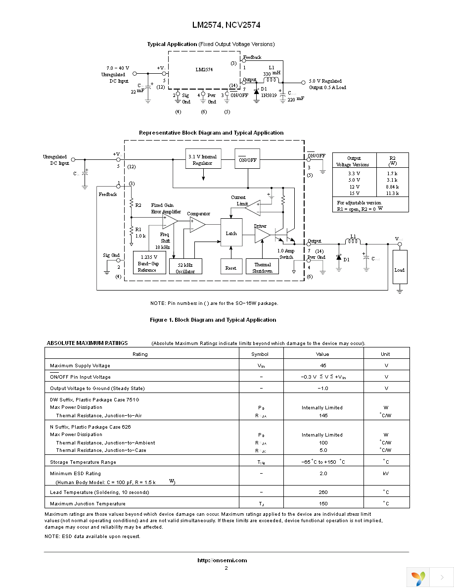 LM2574N-5G Page 2