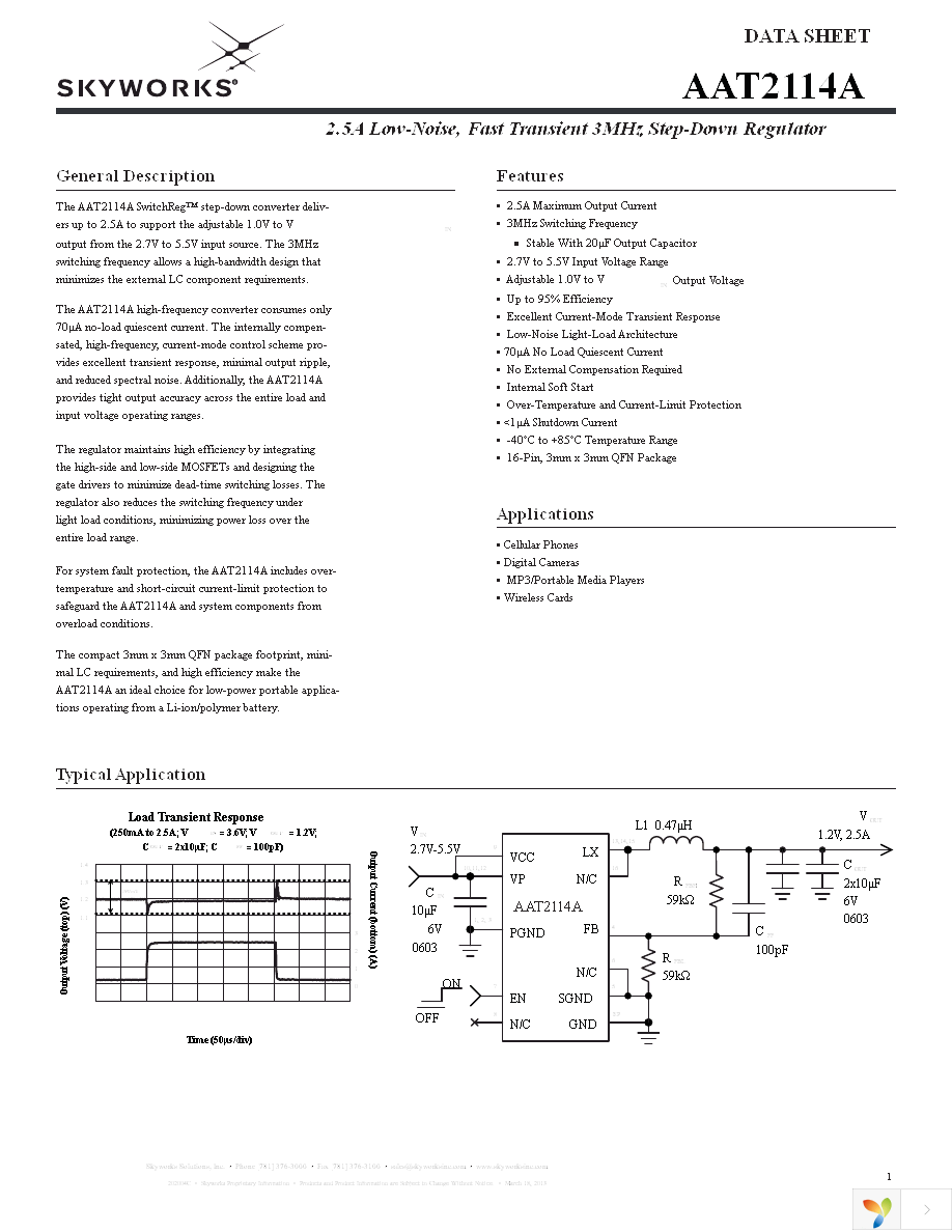 AAT2114AIVN-0.6-T1 Page 1