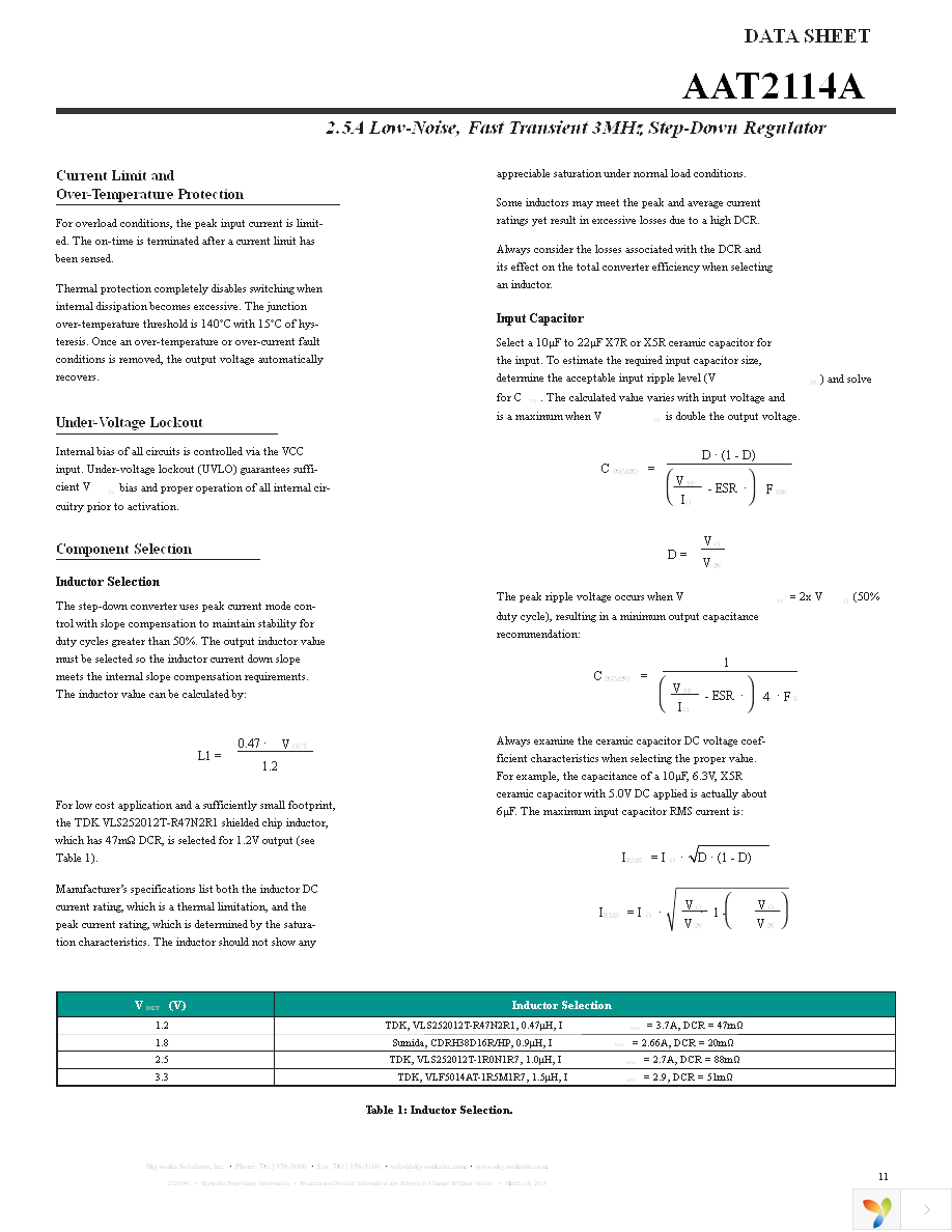 AAT2114AIVN-0.6-T1 Page 11