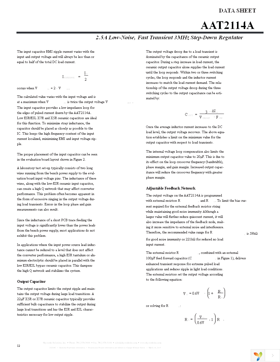 AAT2114AIVN-0.6-T1 Page 12