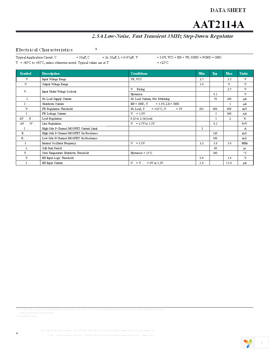 AAT2114AIVN-0.6-T1 Page 4