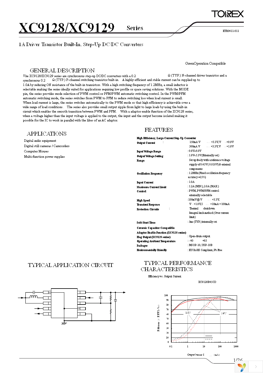 XC9128D45CAR-G Page 1