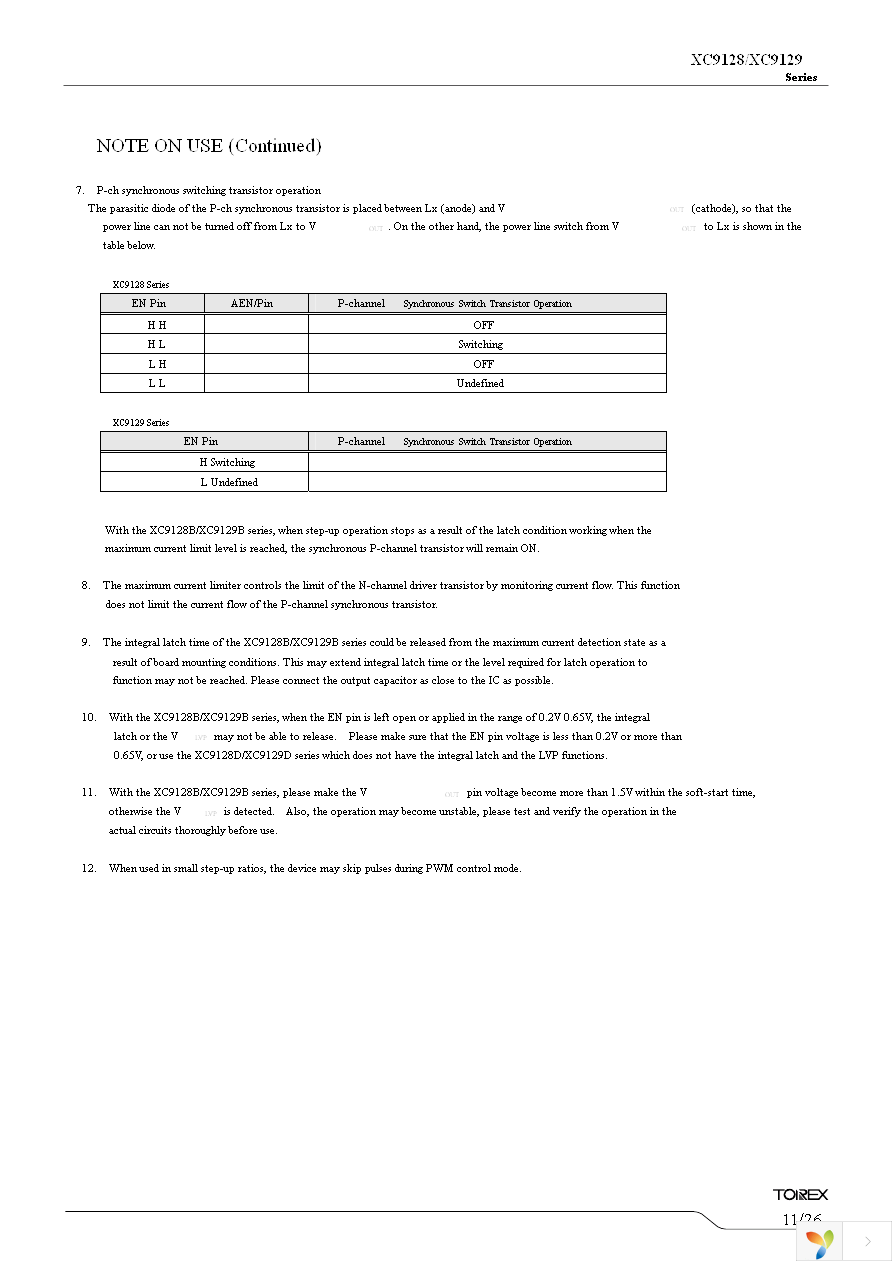 XC9128D45CAR-G Page 11