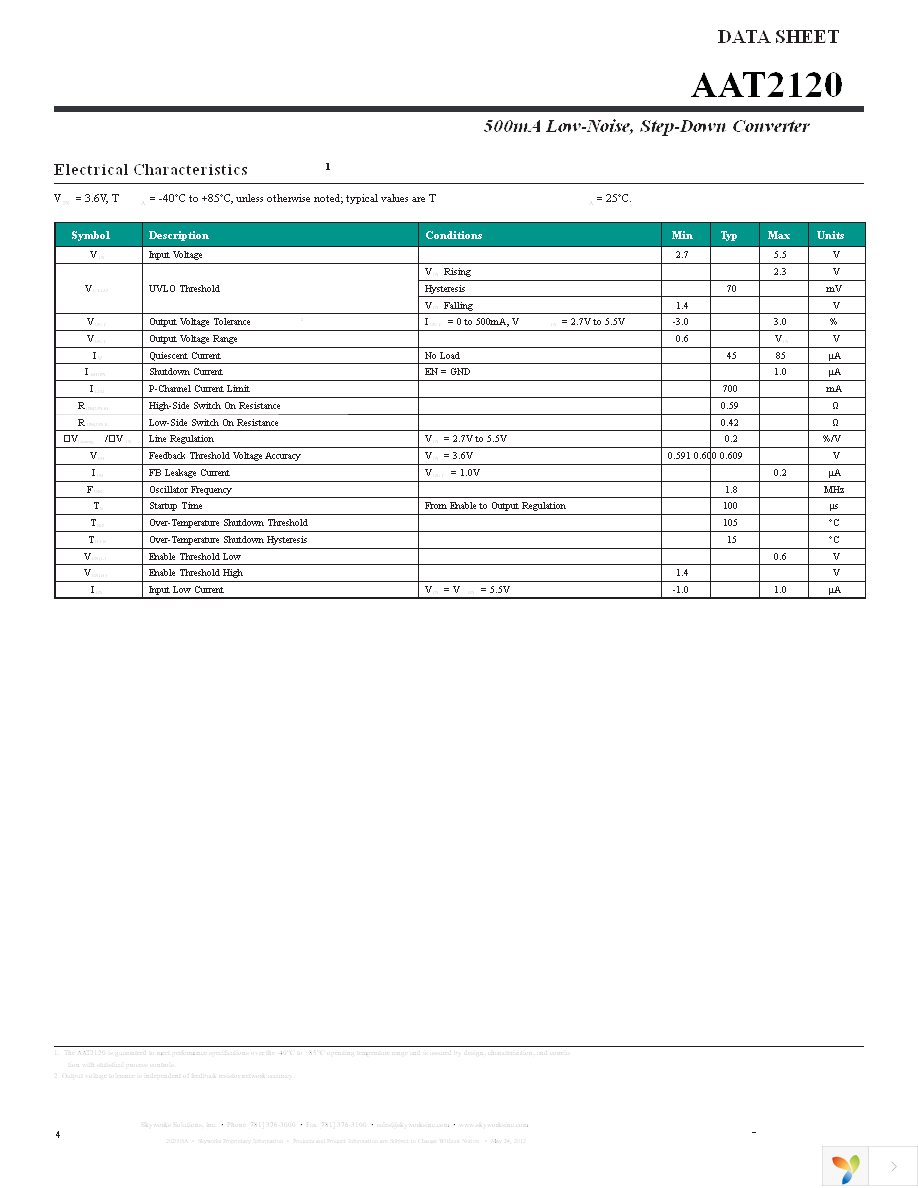 AAT2120IES-0.6-T1 Page 4