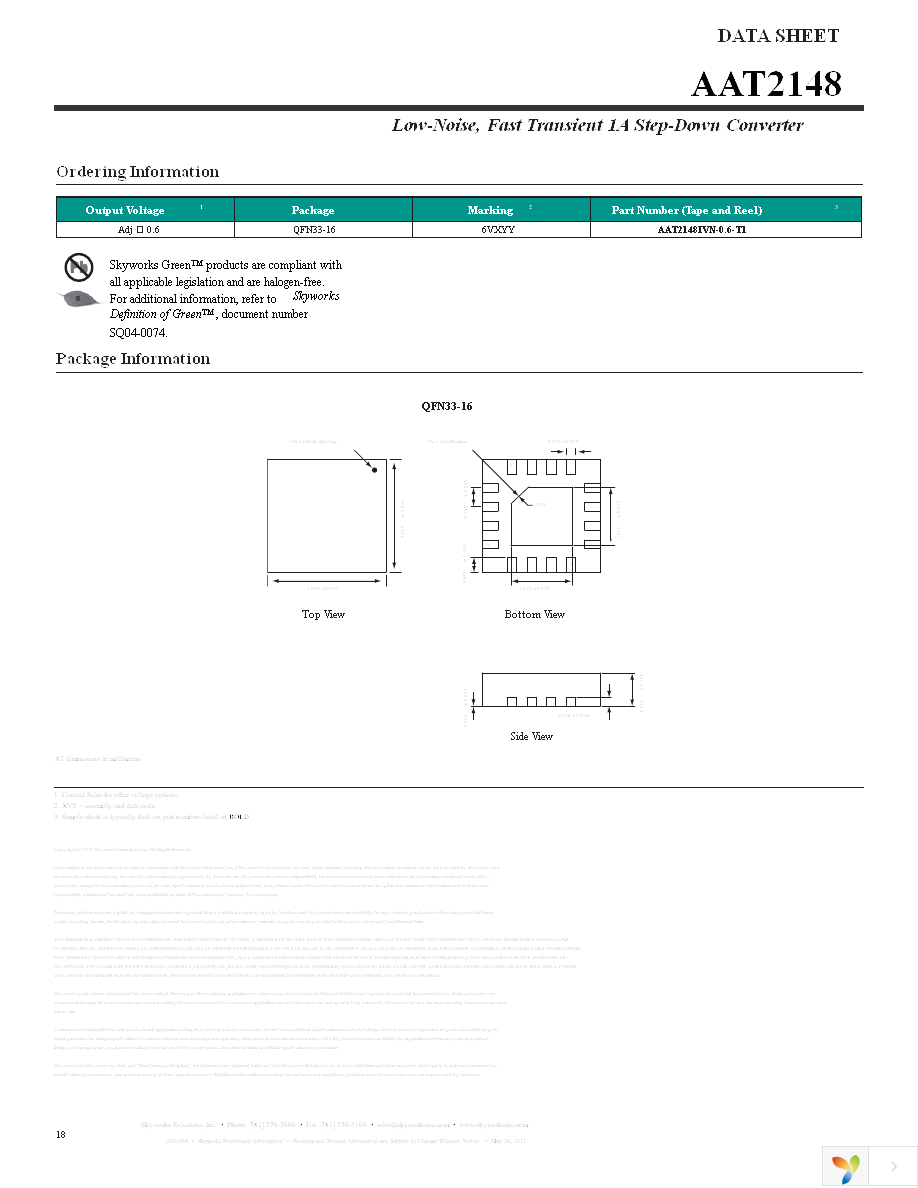 AAT2148IVN-0.6-T1 Page 18