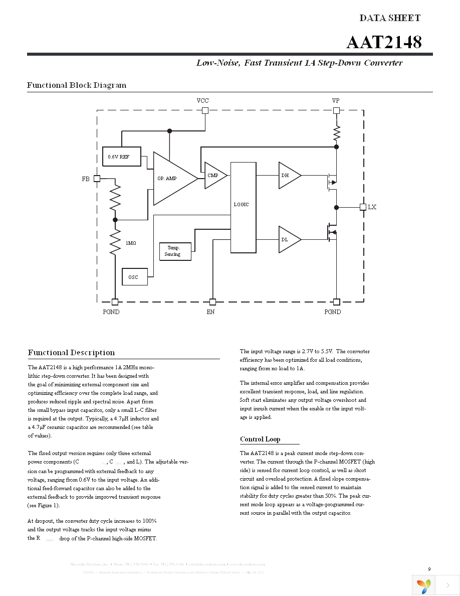 AAT2148IVN-0.6-T1 Page 9