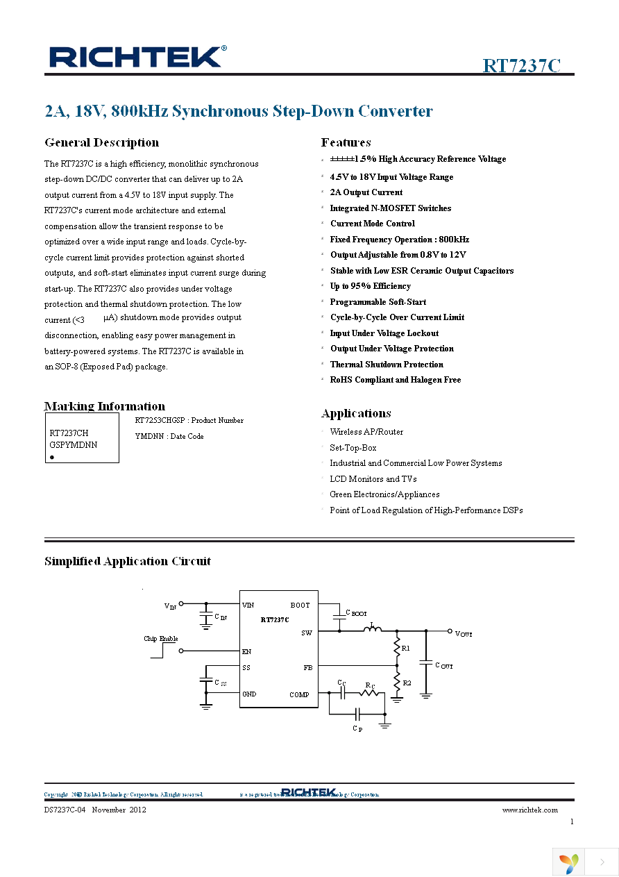 RT7237CHGSP Page 1