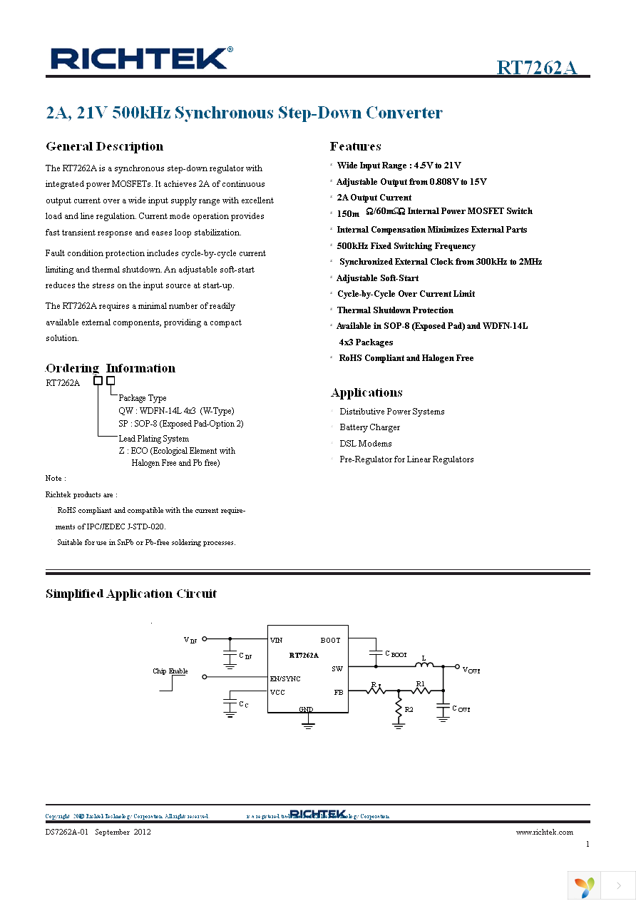 RT7262AZQW Page 1