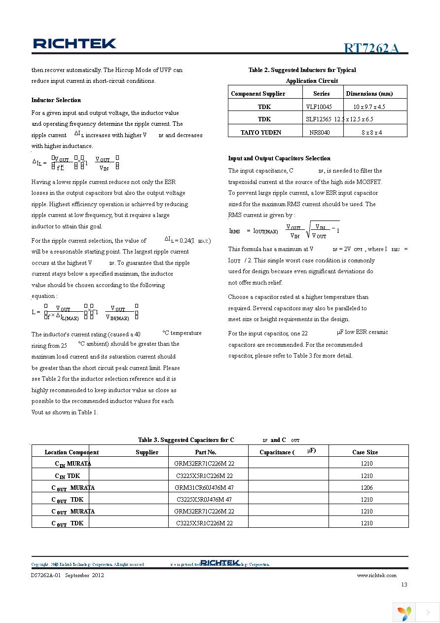 RT7262AZQW Page 13