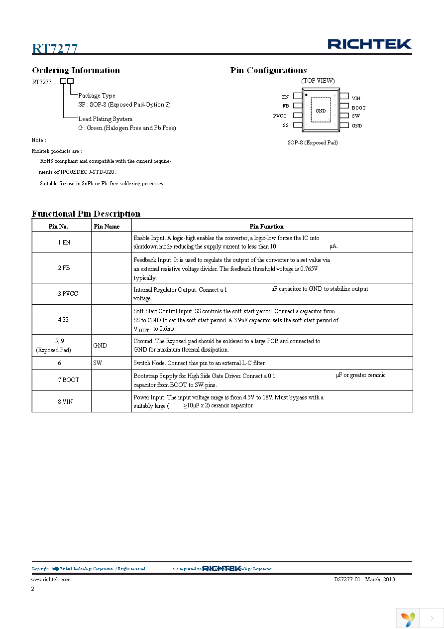 RT7277GSP Page 2