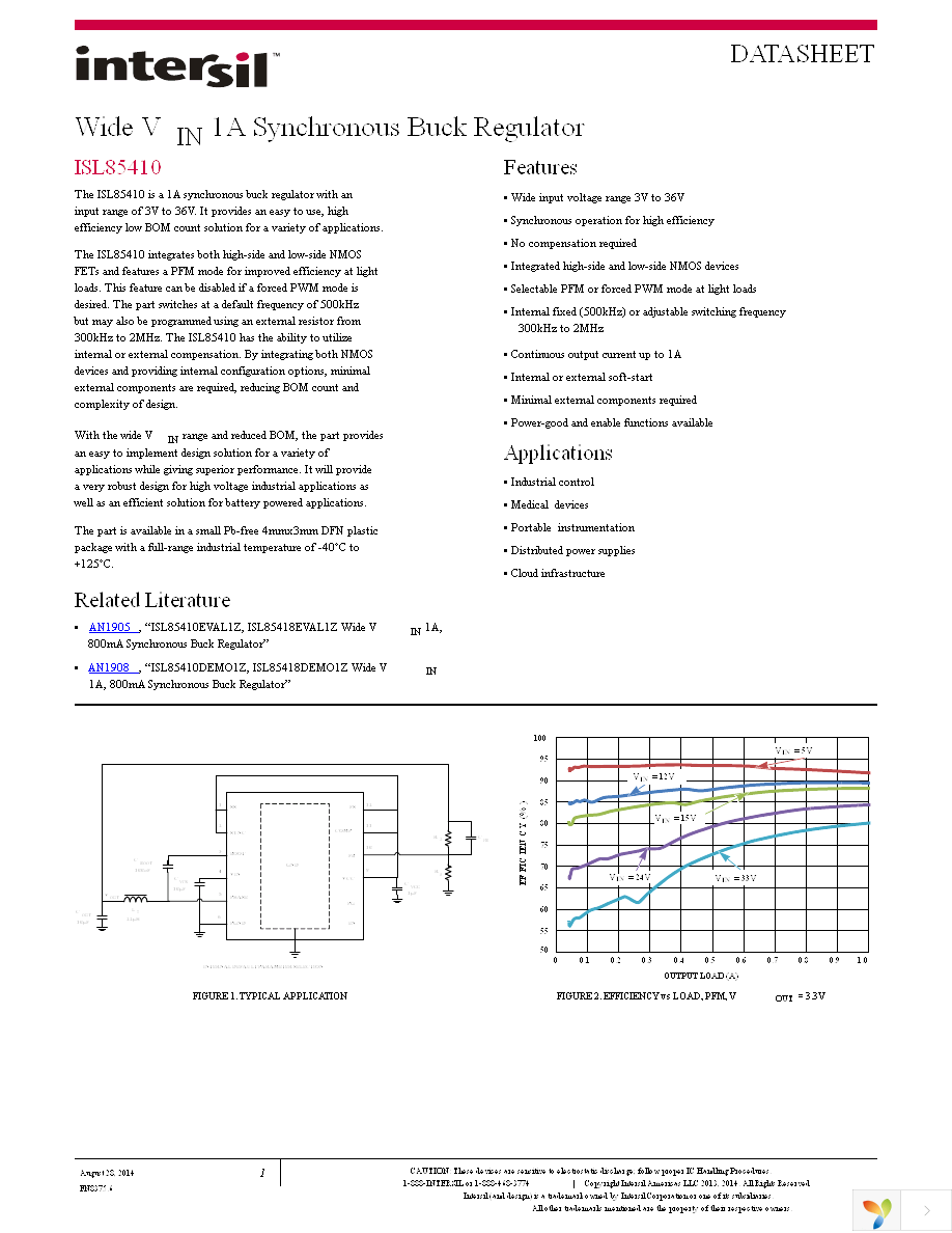 ISL85410FRZ-T7A Page 1