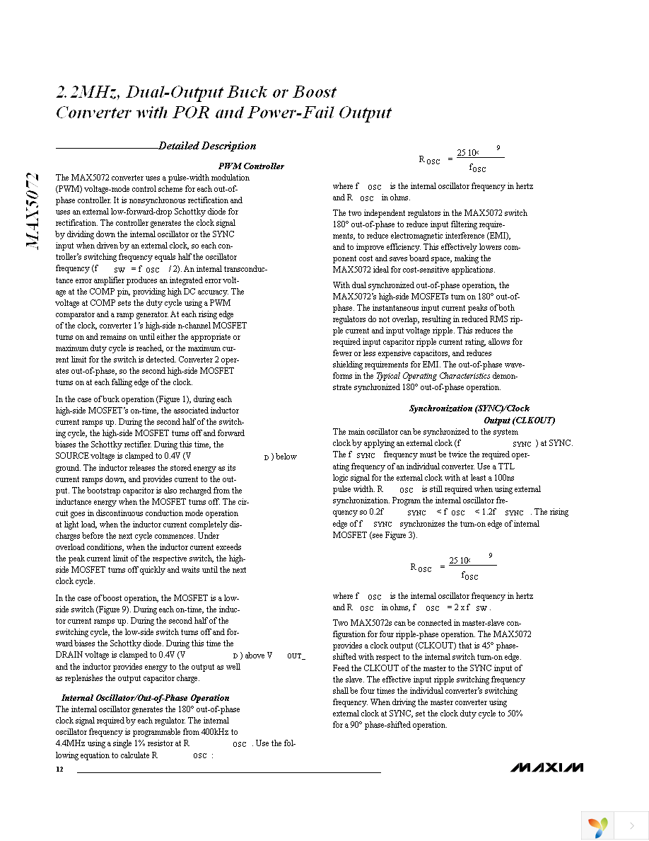 MAX5072ETJ+ Page 12