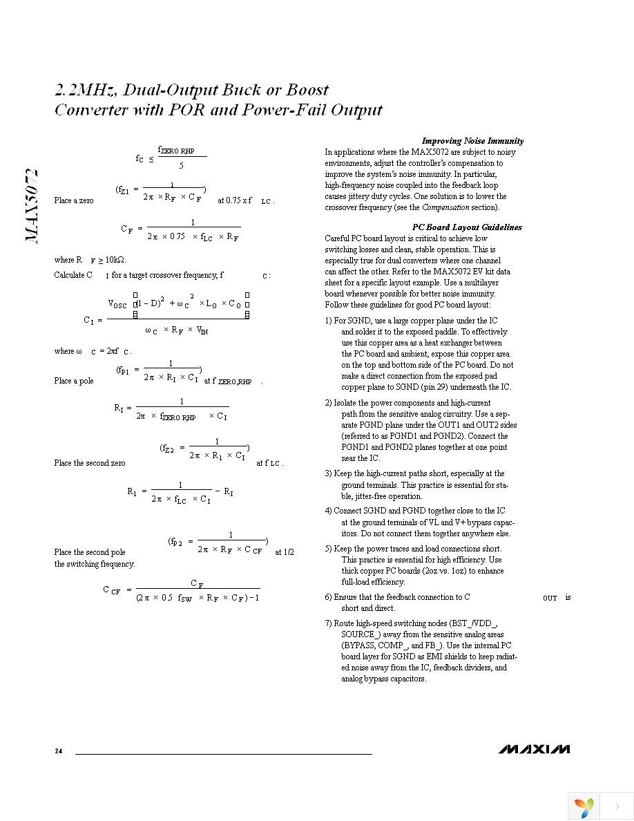 MAX5072ETJ+ Page 24