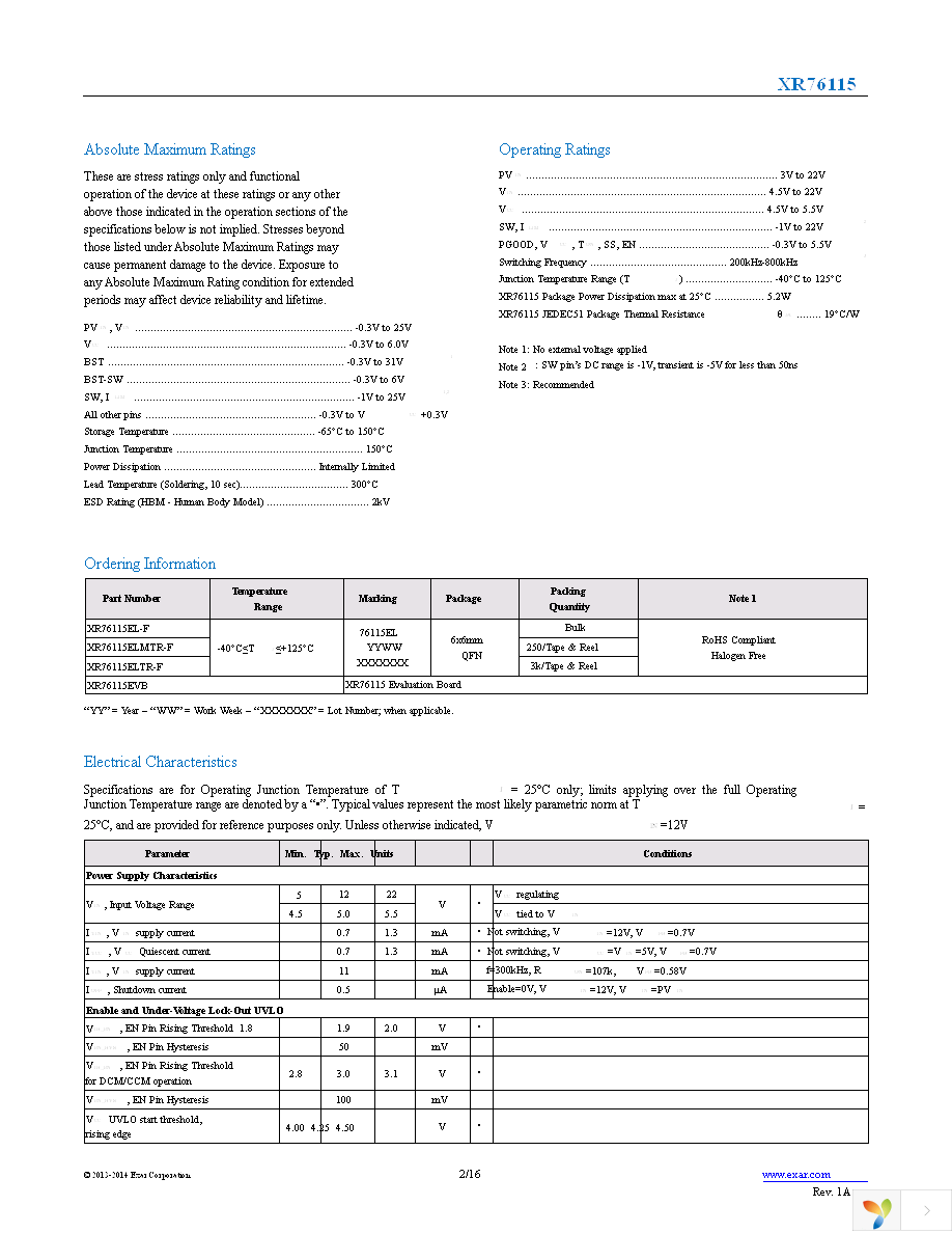 XR76115EL-F Page 2