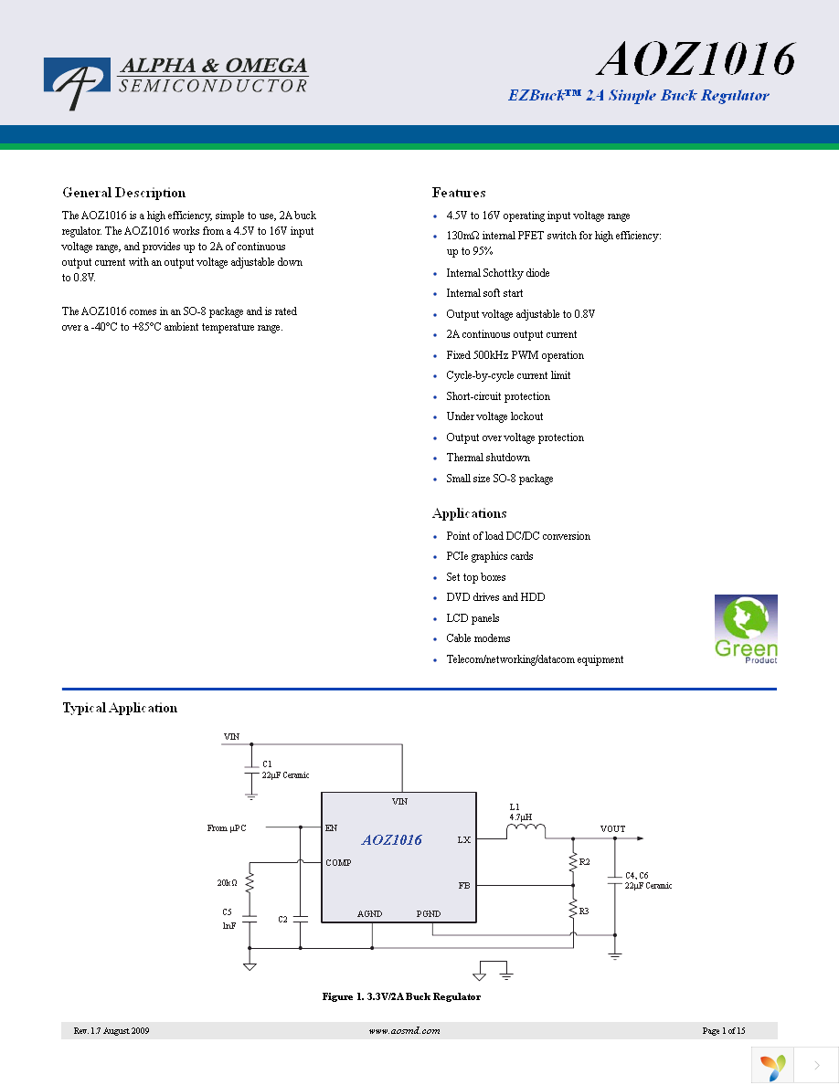 AOZ1016AIL Page 1