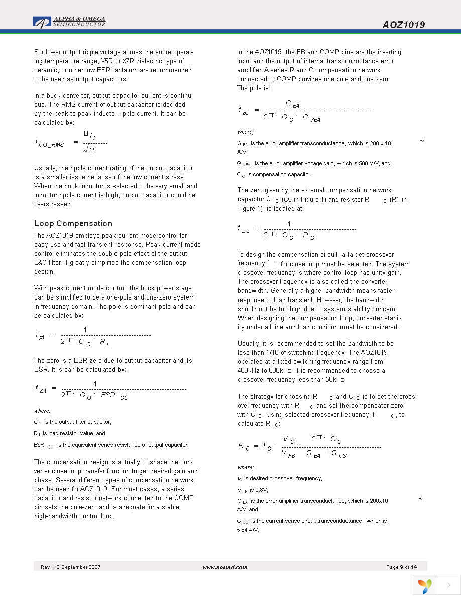 AOZ1019AI Page 9