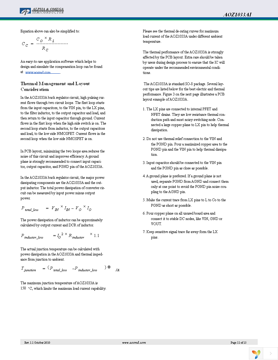 AOZ1033AI Page 11