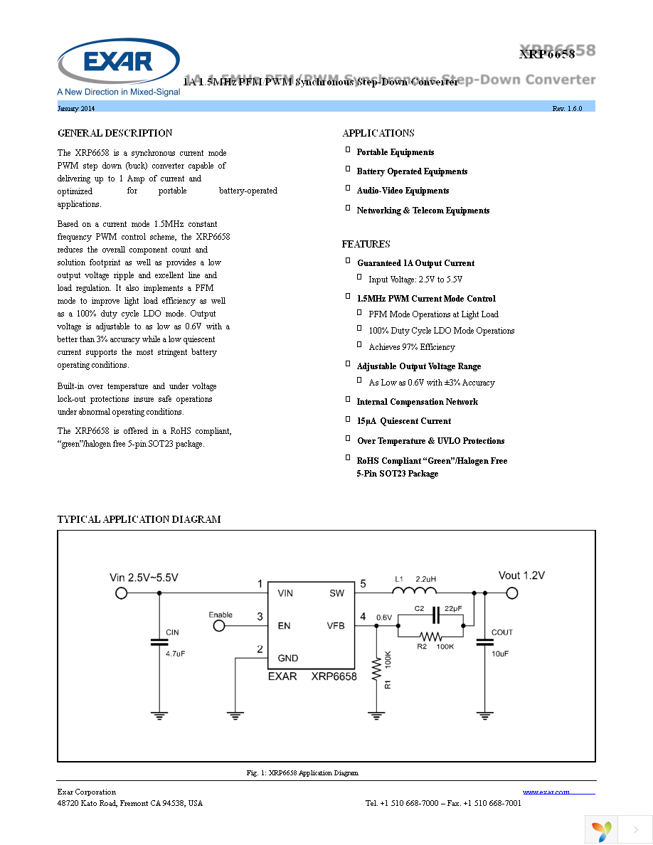 XRP6658ISTR-F Page 1