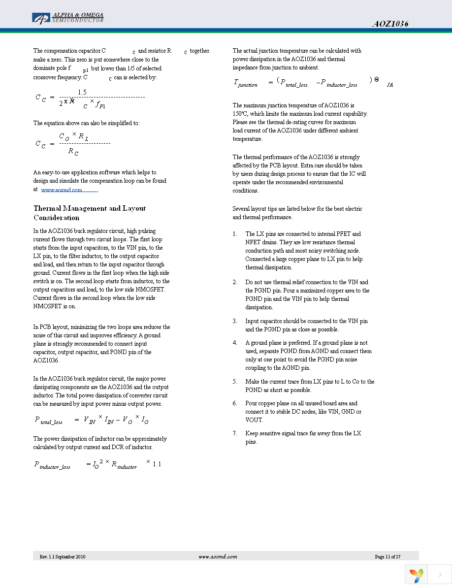 AOZ1036PI Page 11