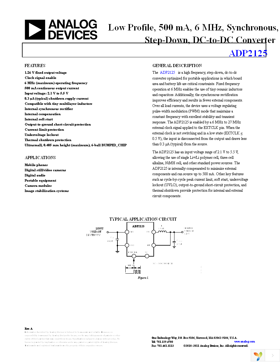 ADP2125BCDZ-1.26R7 Page 1