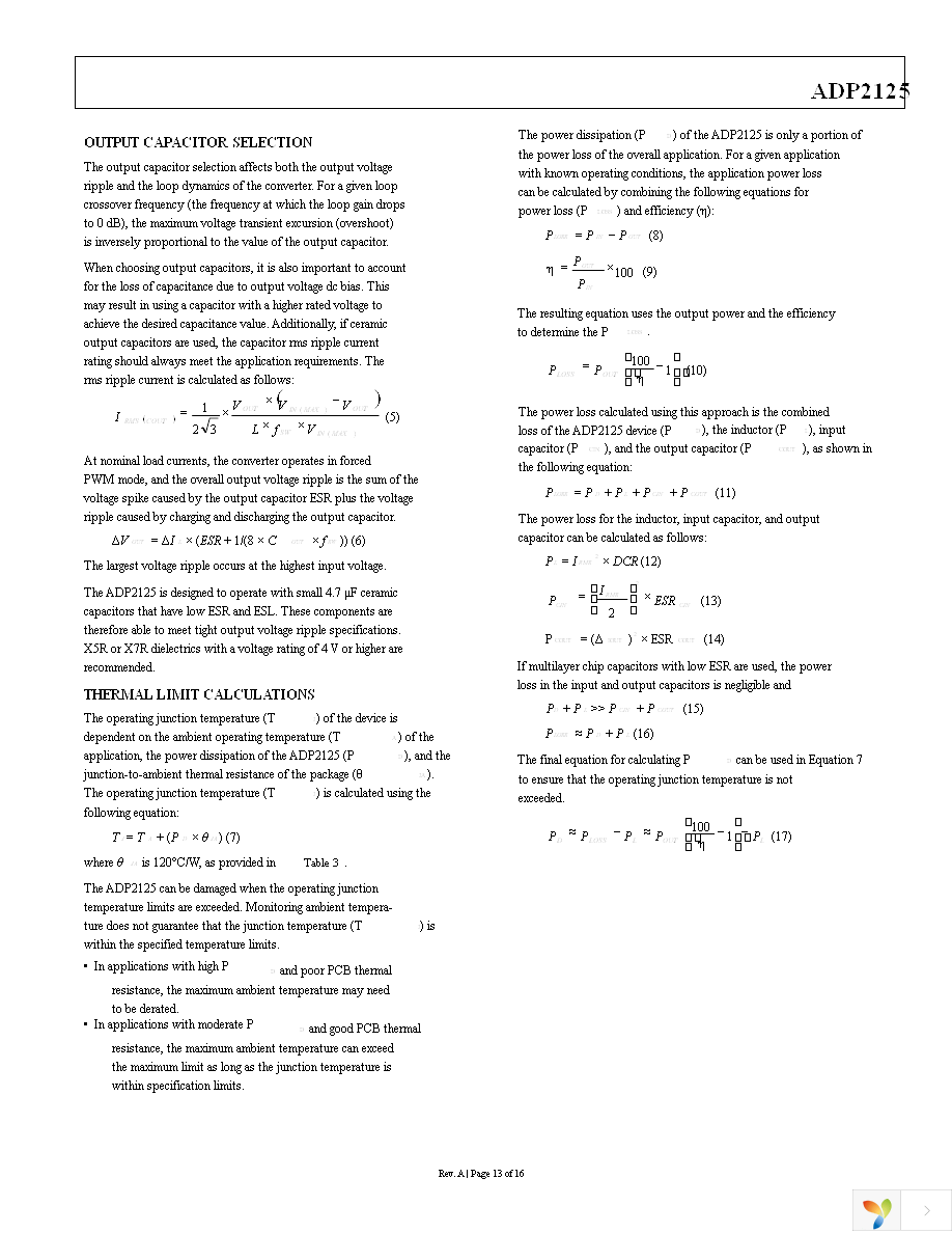 ADP2125BCDZ-1.26R7 Page 13