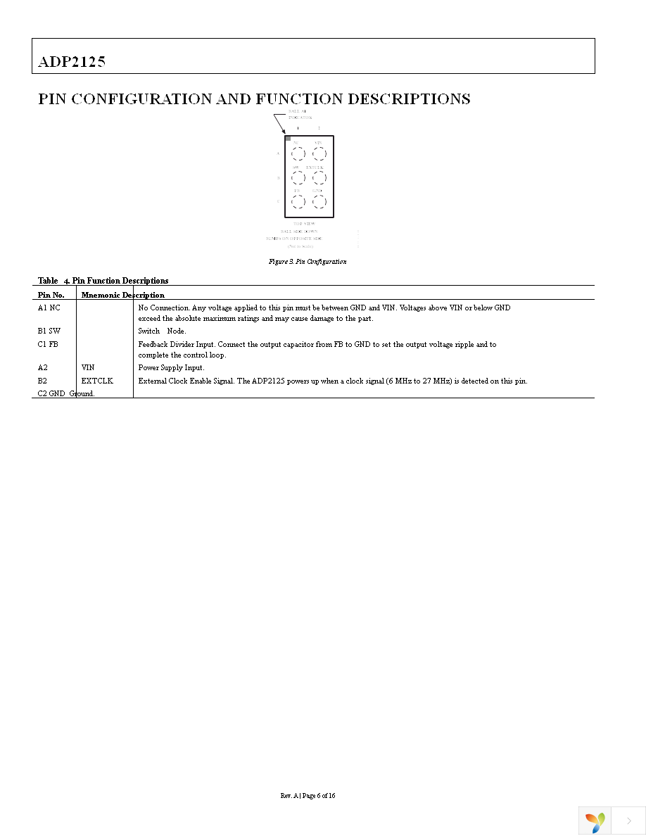 ADP2125BCDZ-1.26R7 Page 6