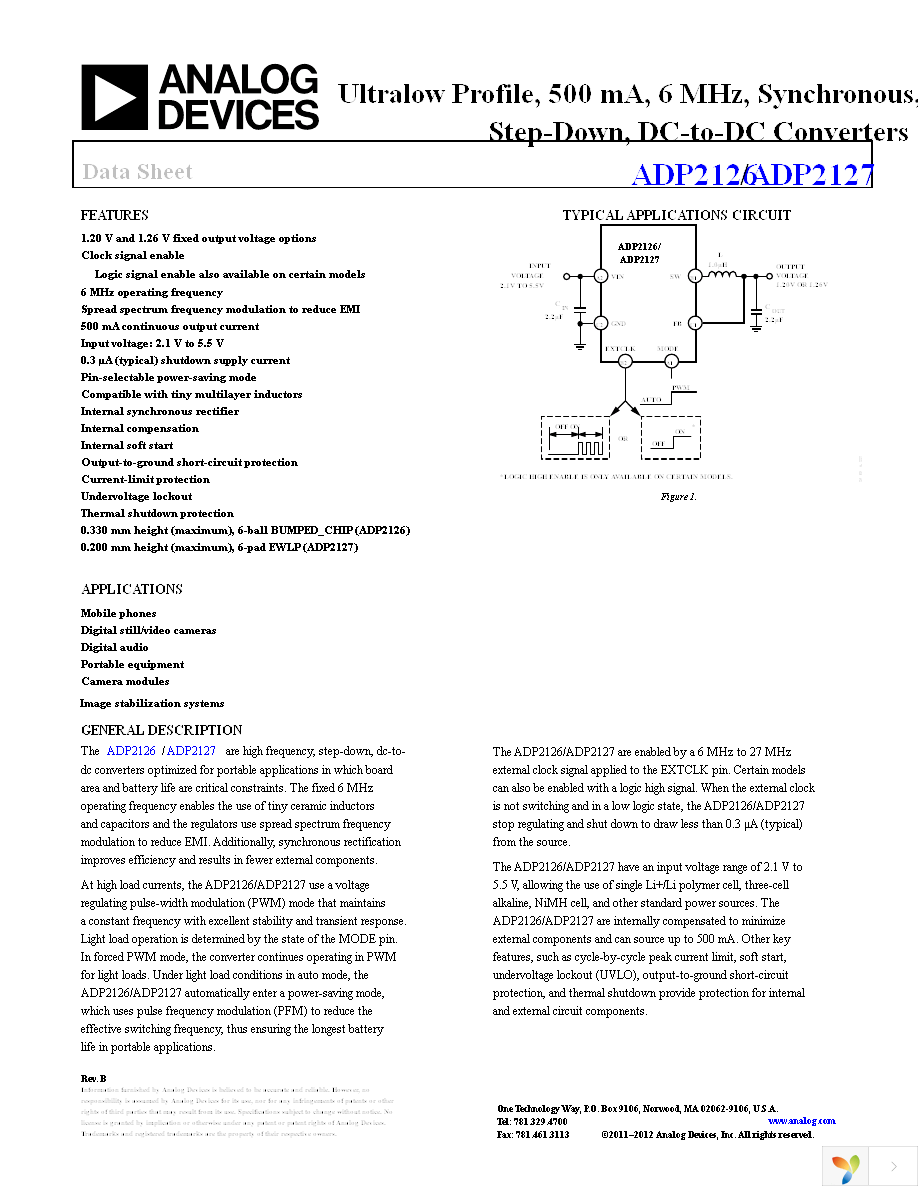 ADP2126ACDZ-1.20R7 Page 1