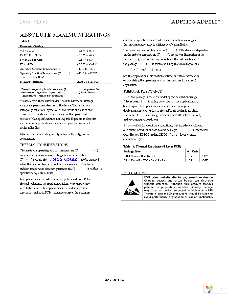 ADP2126ACDZ-1.20R7 Page 5