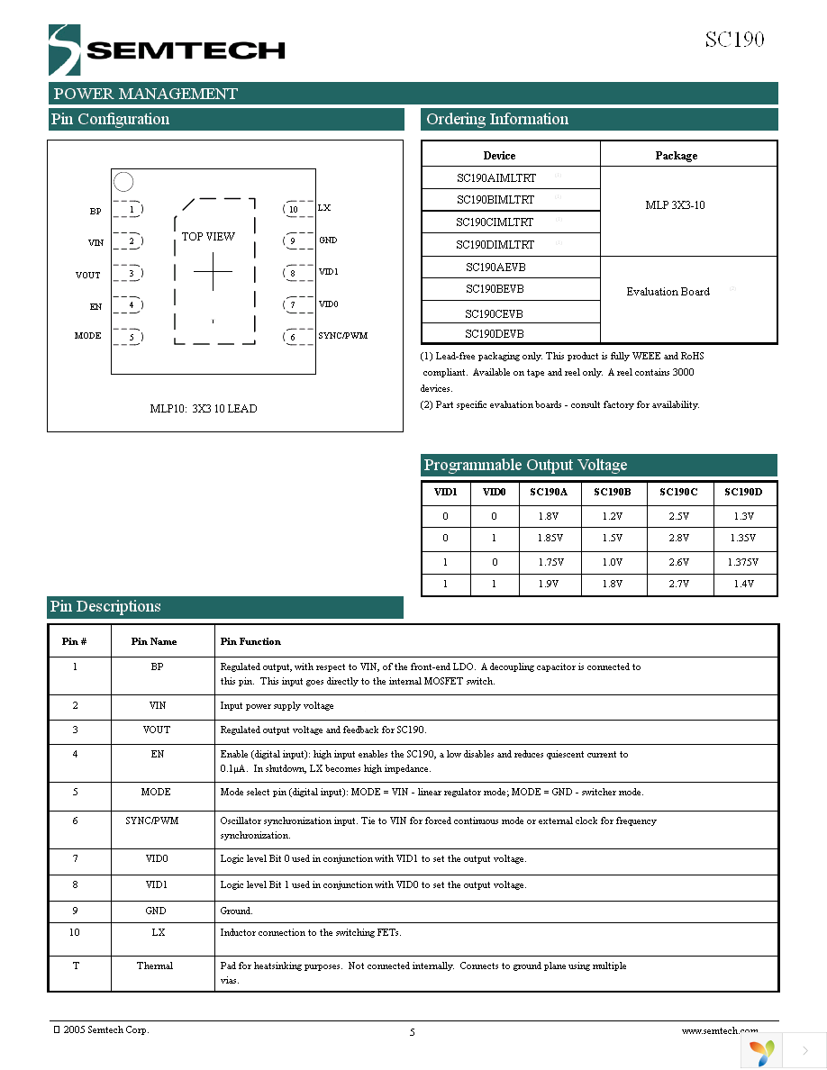 SC190BIMLTRT Page 5