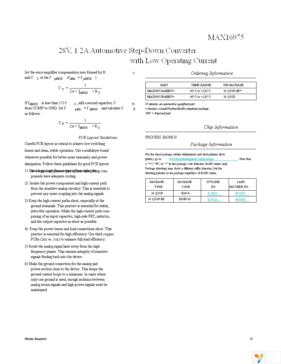 MAX16975BAEE+TCFY Page 16