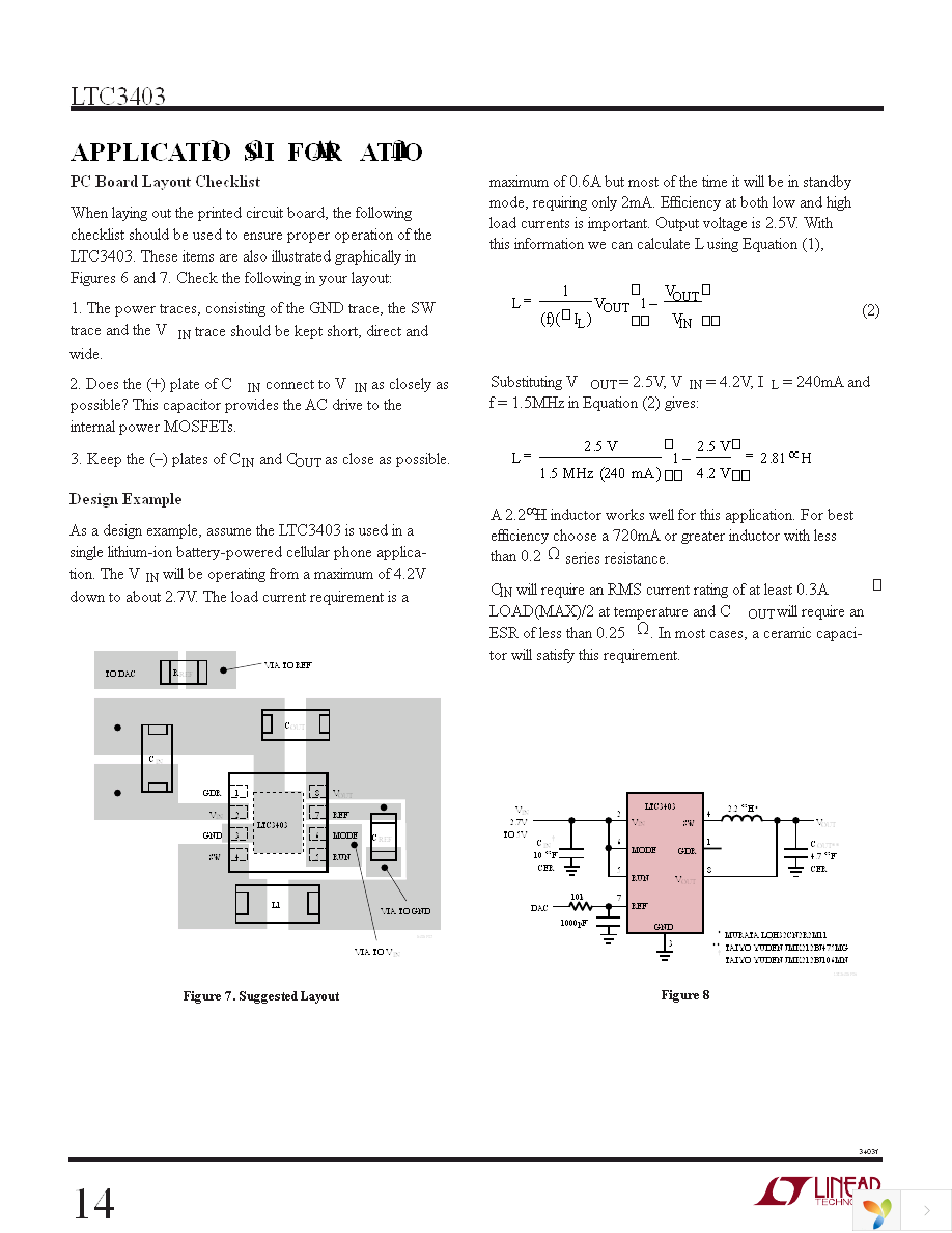 LTC3403EDD Page 14