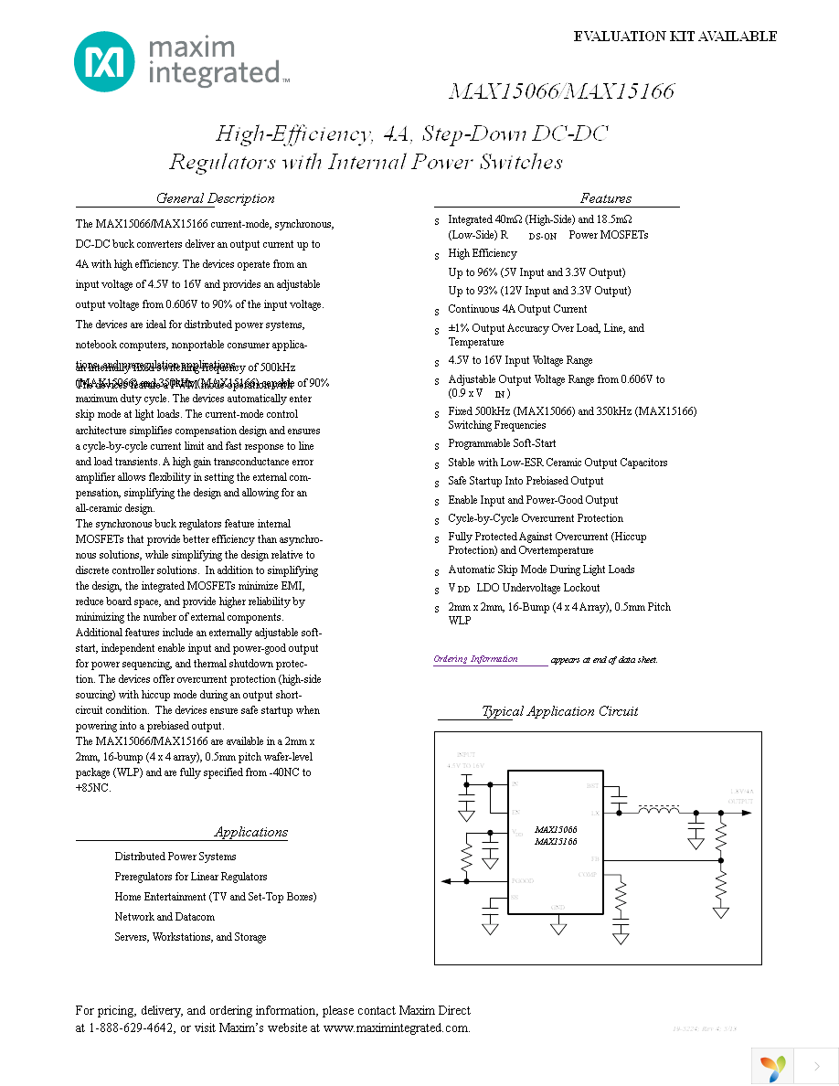 MAX15166EWE+T Page 1