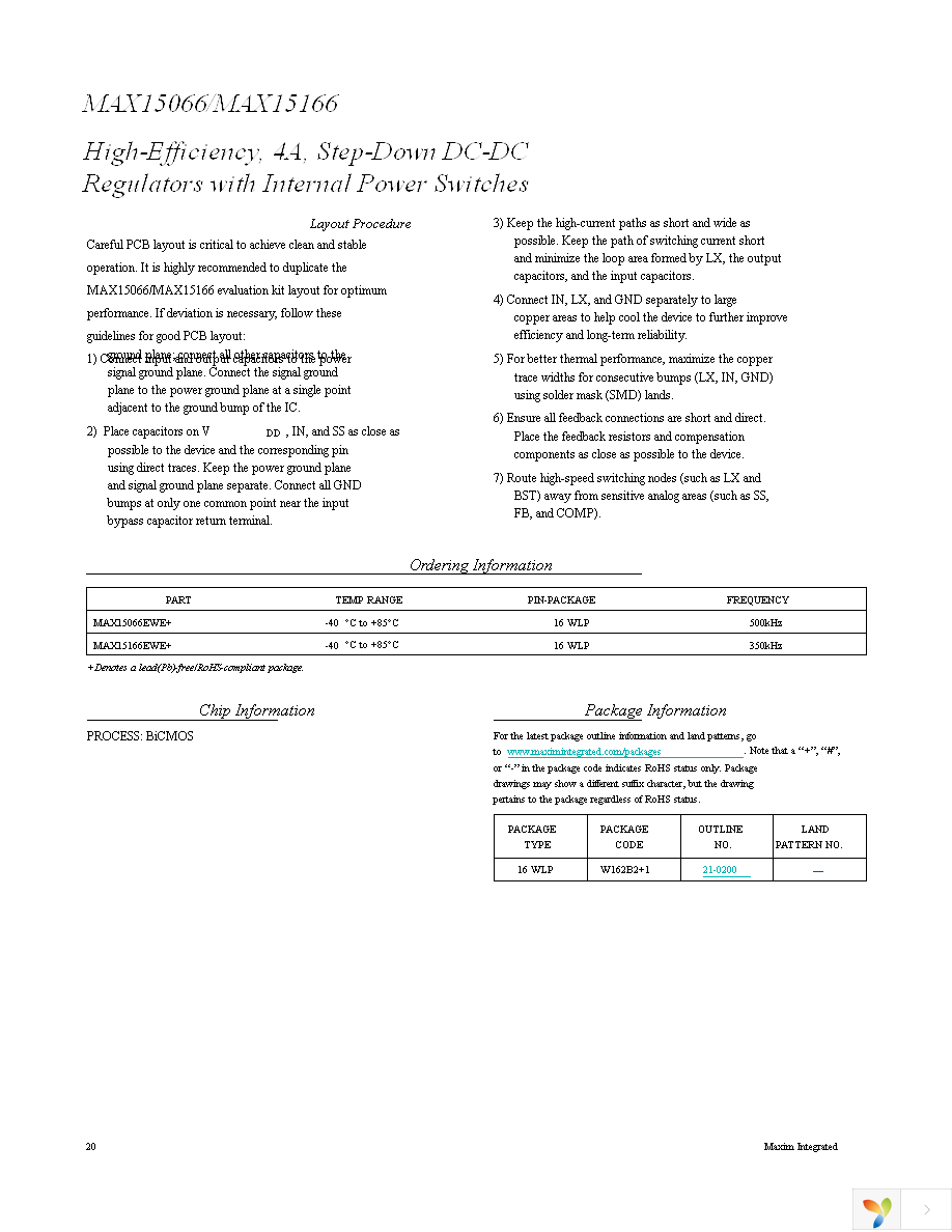 MAX15166EWE+T Page 20