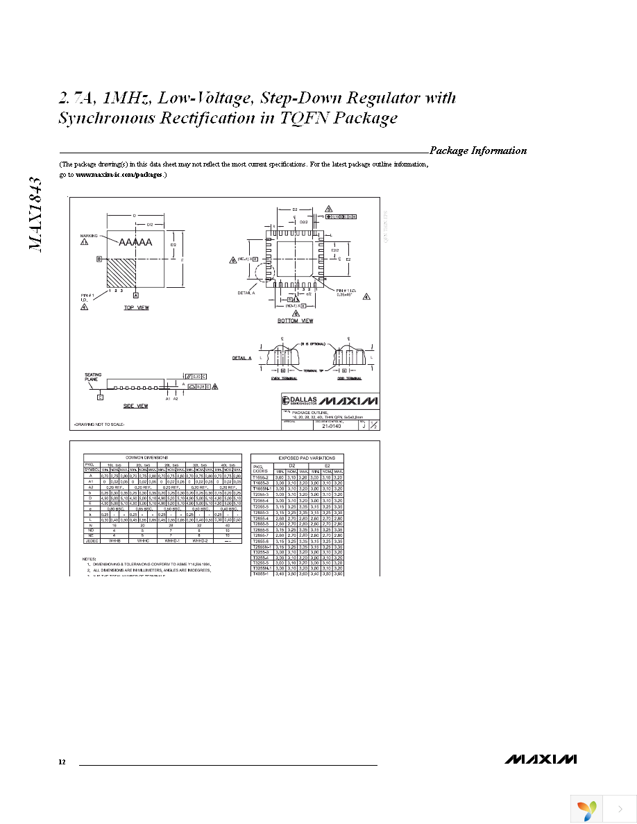 MAX1843ETI+T Page 12