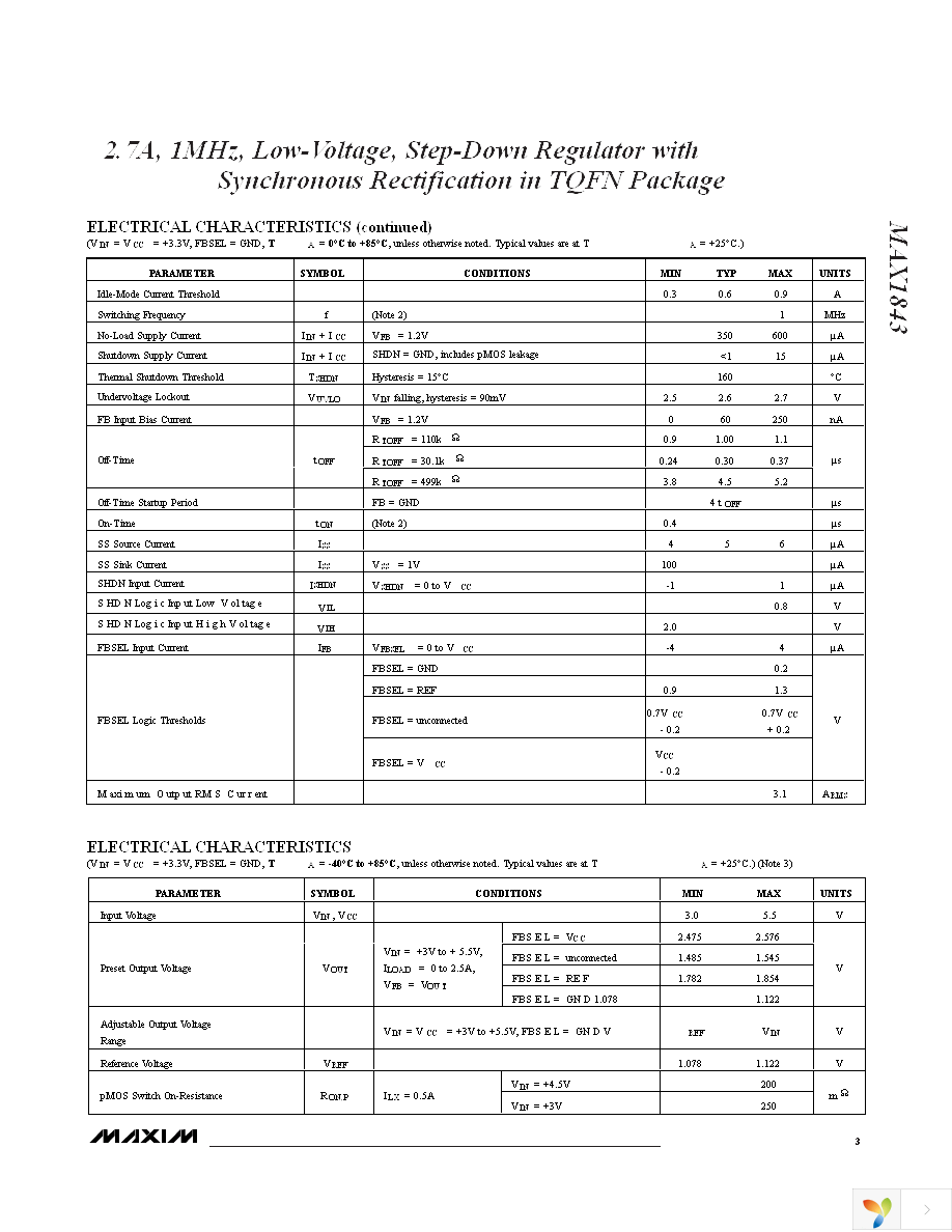 MAX1843ETI+T Page 3