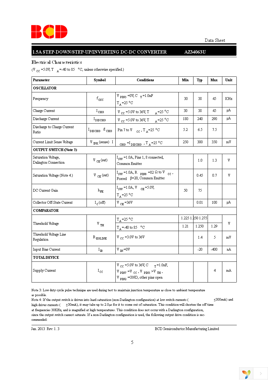 AZ34063UP-E1 Page 5