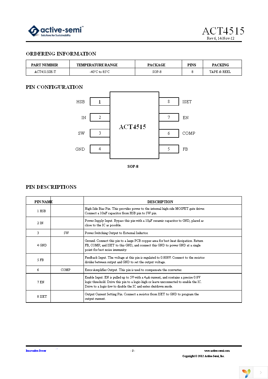 ACT4515SH-T Page 2