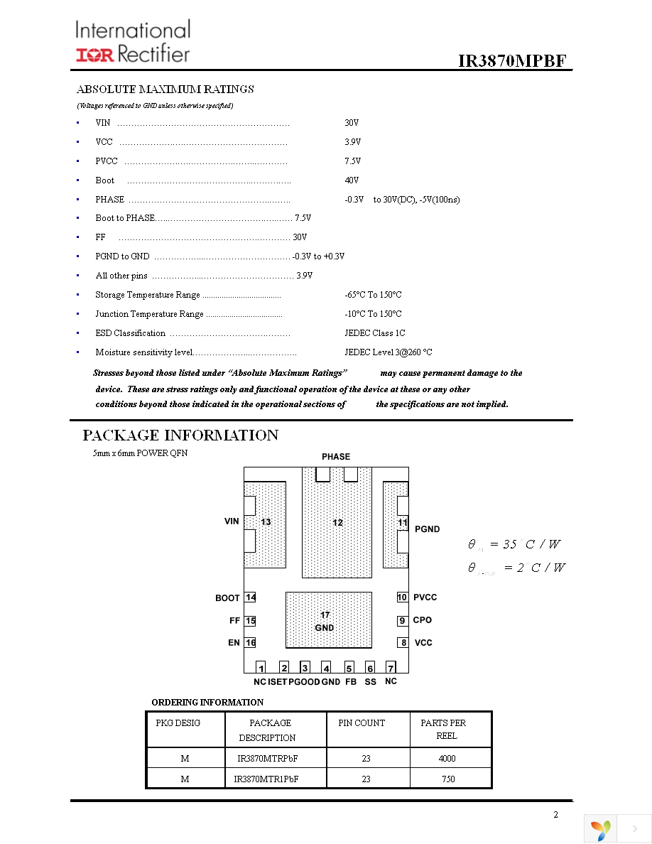 IR3870MTRPBF Page 2