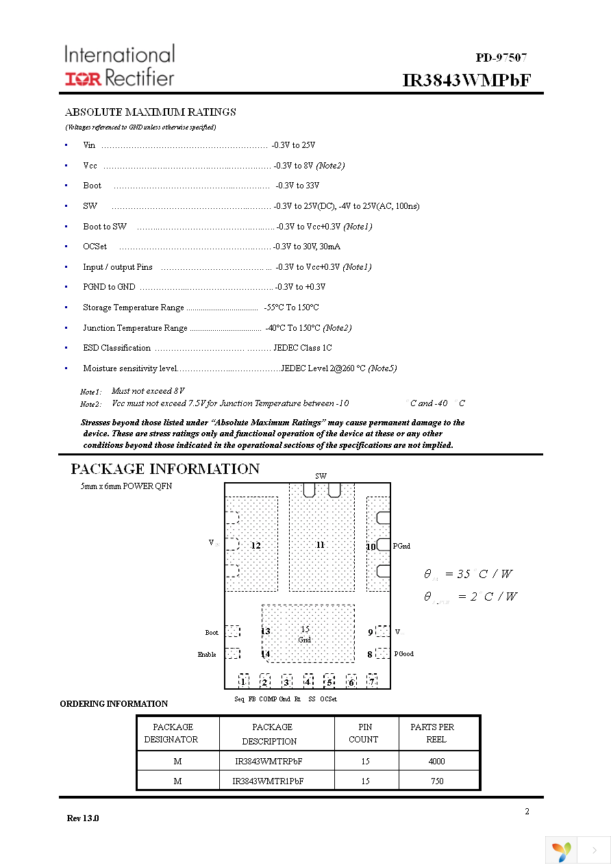 IR3843WMTRPBF Page 2