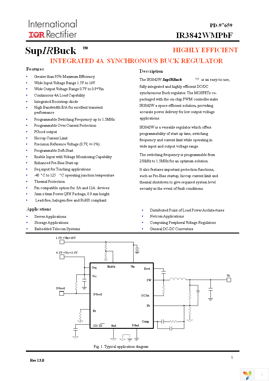 IR3842WMTRPBF Page 1