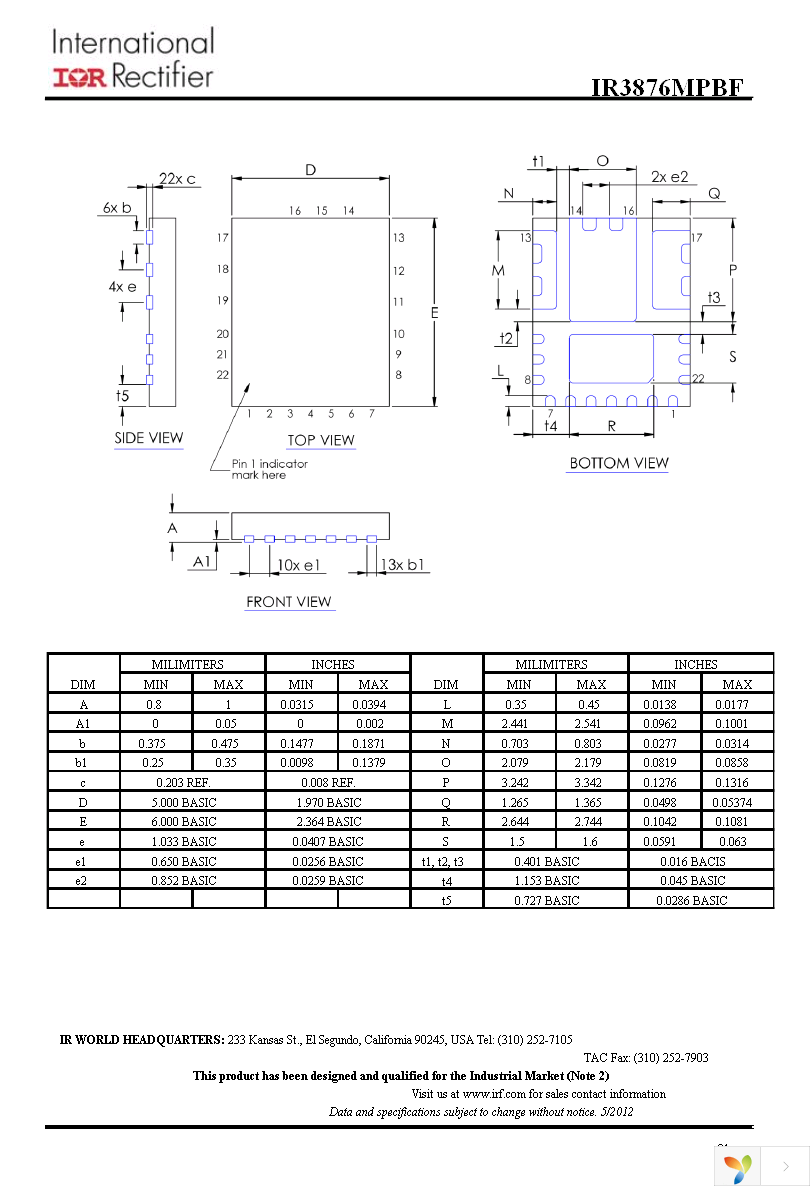 IR3876MTRPBF Page 21